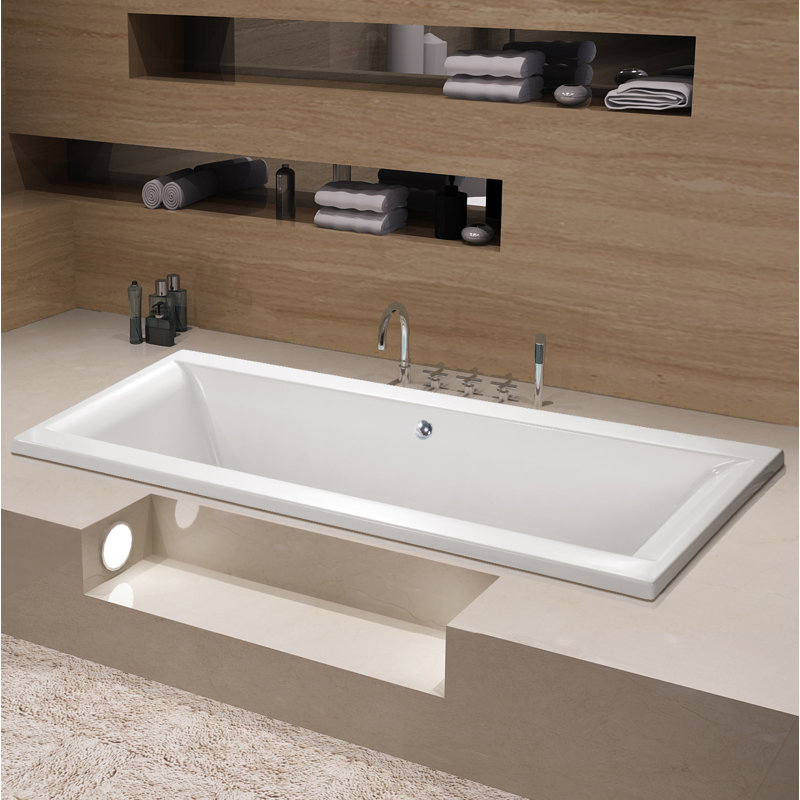 Aqua Eden 67" x 28" Drop In Soaking Bathtub Joss & Main